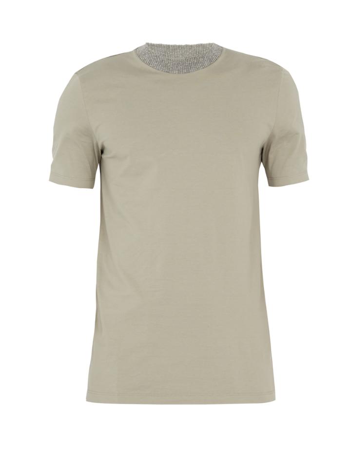 Maison Margiela Contrast-neckline Cotton T-shirt