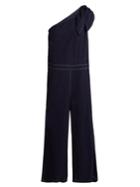 Mm6 Maison Margiela One-shoulder Cotton-twill Jumpsuit