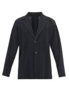 Mens Rtw Homme Pliss Issey Miyake - Technical-pleated Suit Jacket - Mens - Black