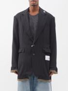 Mihara Yasuhiro - Herringbone Single-breasted Blazer - Mens - Black