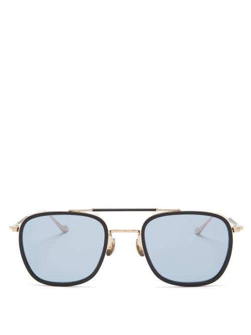 Mens Eyewear Matsuda - Aviator Titanium Sunglasses - Mens - Blue