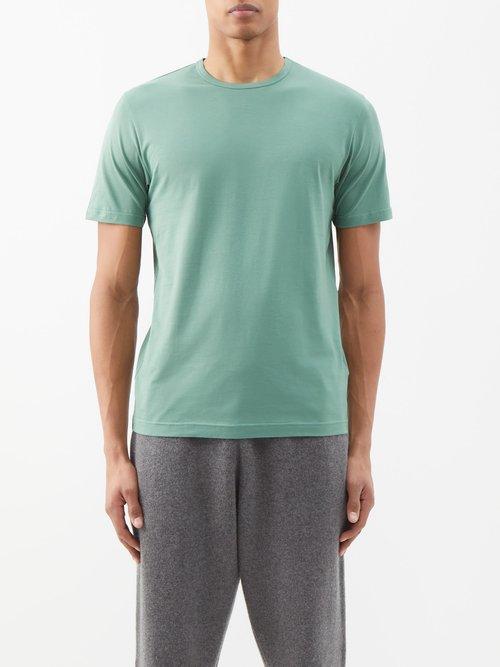 Sunspel - Supima Cotton-jersey T-shirt - Mens - Green