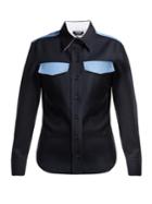 Calvin Klein 205w39nyc Contrast-panel Wool Shirt