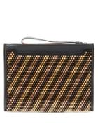 Matchesfashion.com Christian Louboutin - Skypouch Studded Leather Pouch - Mens - Black Multi