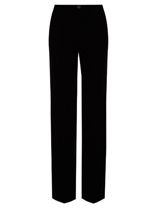 Roberto Cavalli Velvet Wide-leg Tuxedo-stripe Trousers