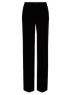 Roberto Cavalli Velvet Wide-leg Tuxedo-stripe Trousers