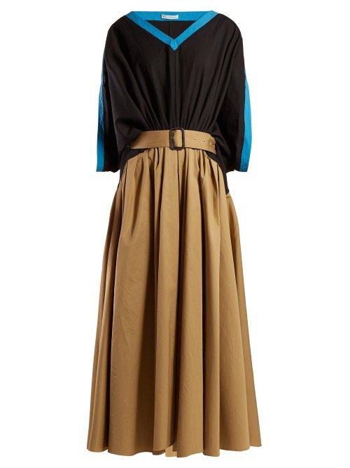 Matchesfashion.com Jw Anderson - Asymmetric Belted Dress - Womens - Cream Multi