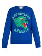 Gucci Panther Embroidered-cotton Sweatshirt