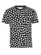 Ami Polka-dot Print Crew-neck Cotton T-shirt