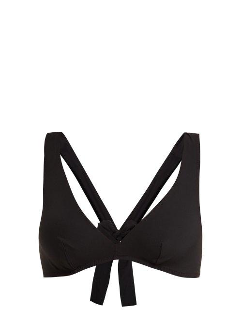 Matchesfashion.com Araks - Rosemund Bow Detail Bikini Top - Womens - Black