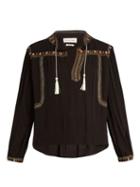 Isabel Marant Étoile Cabella Embroidered Crepe Top