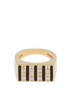 Matchesfashion.com Jessica Biales - 18kt Gold & Diamond Block Signet Ring - Womens - Gold