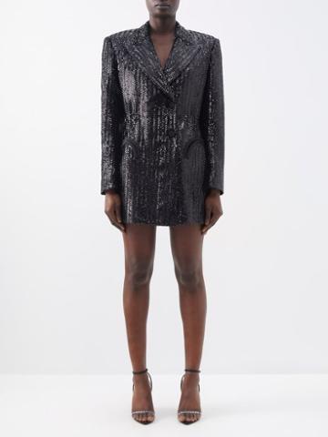 Blaz Milano - All About You Anyway Sequinned Blazer Dress - Womens - Black