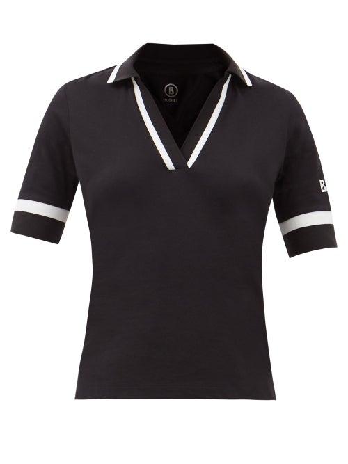 Bogner - Elonie Cotton-blend Piqu Polo Shirt - Womens - Black