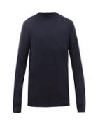 Matchesfashion.com Sunspel - High Neck Merino Wool Sweater - Mens - Navy