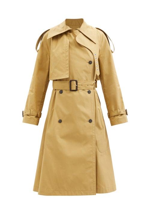 Loewe - Double-breasted Belted Cotton-twill Trench Coat - Womens - Camel