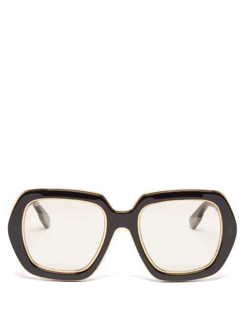 Gucci Eyewear - Square Acetate Glasses - Mens - Black