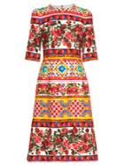 Dolce & Gabbana Carretto-print Midi Dress
