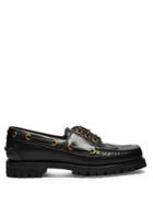 Gucci Pacific Snake-embossed Leather Deck Shoes