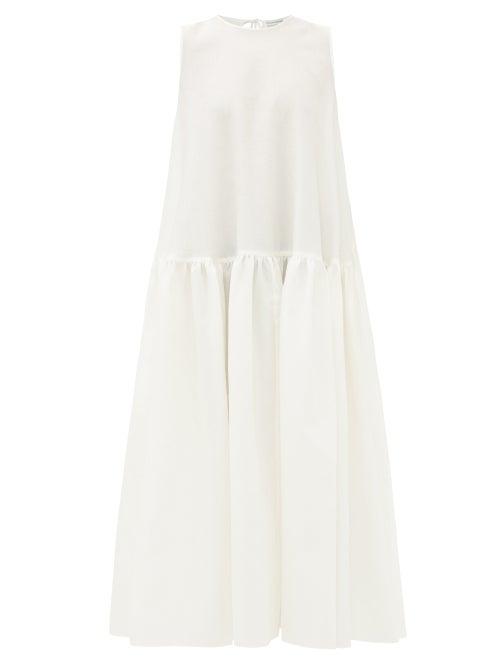 Matchesfashion.com Cecilie Bahnsen - Anna Karin Floral-cloqu Dress - Womens - White
