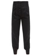 Matchesfashion.com Aje - Chaise Tapered-leg Cotton-twill Trousers - Womens - Black