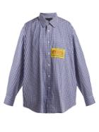 Martine Rose Patch-appliqu Checked Cotton Shirt
