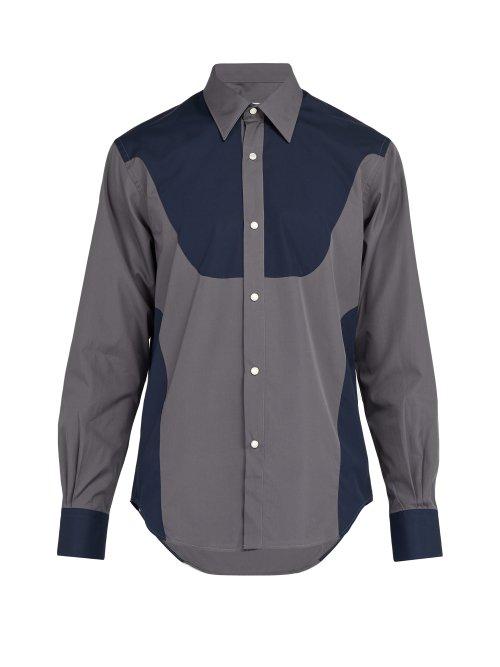 Matchesfashion.com Cobra S.c. - Rodeo Press Stud Cotton Shirt - Mens - Multi