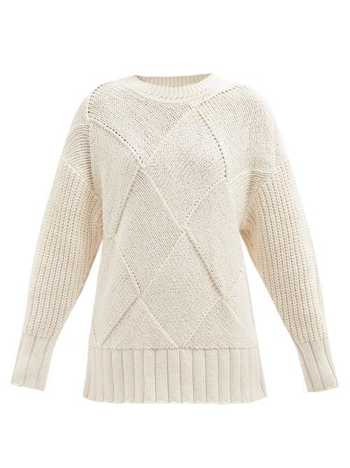 Joseph - Basket-stitched Cotton Sweater - Womens - Ivory