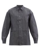 Matchesfashion.com E. Tautz - Lineman Exaggerated-pocket Denim Shirt - Mens - Blue