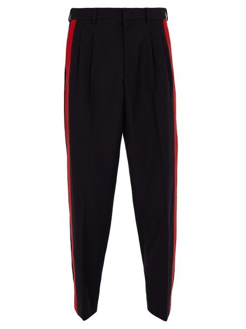 Matchesfashion.com Stella Mccartney - Side Stripe Wool Trousers - Mens - Navy