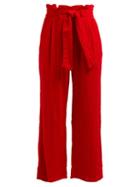 Matchesfashion.com Mara Hoffman - Arianna Wide Leg Cotton Trousers - Womens - Red