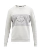 Giorgio Armani - Logo-embroidered Cotton-blend Jersey Sweatshirt - Mens - Grey Print