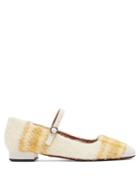 Alexachung Patent Leather-trimmed Checked Mary-jane Flats