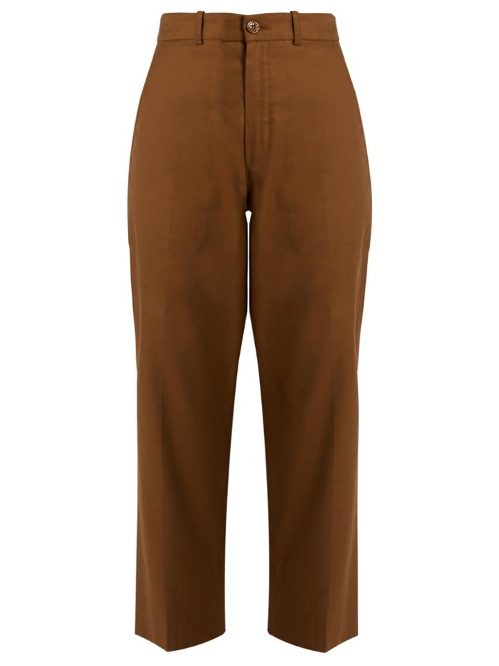 Chloé Linen And Cotton-blend Trousers