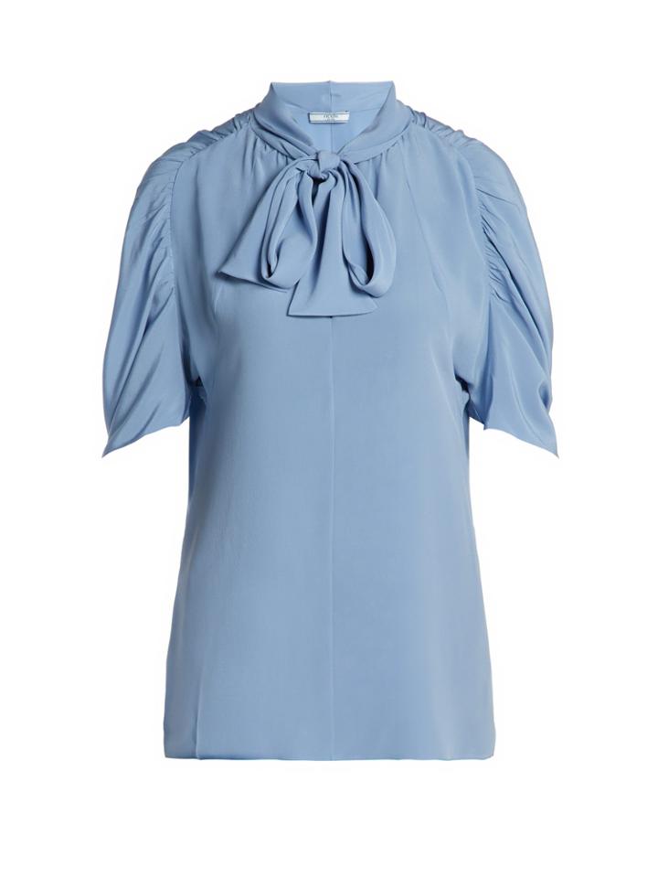 Prada Pussybow Silk Blouse