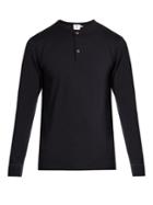 Sunspel Long-sleeved Wool Henley Top