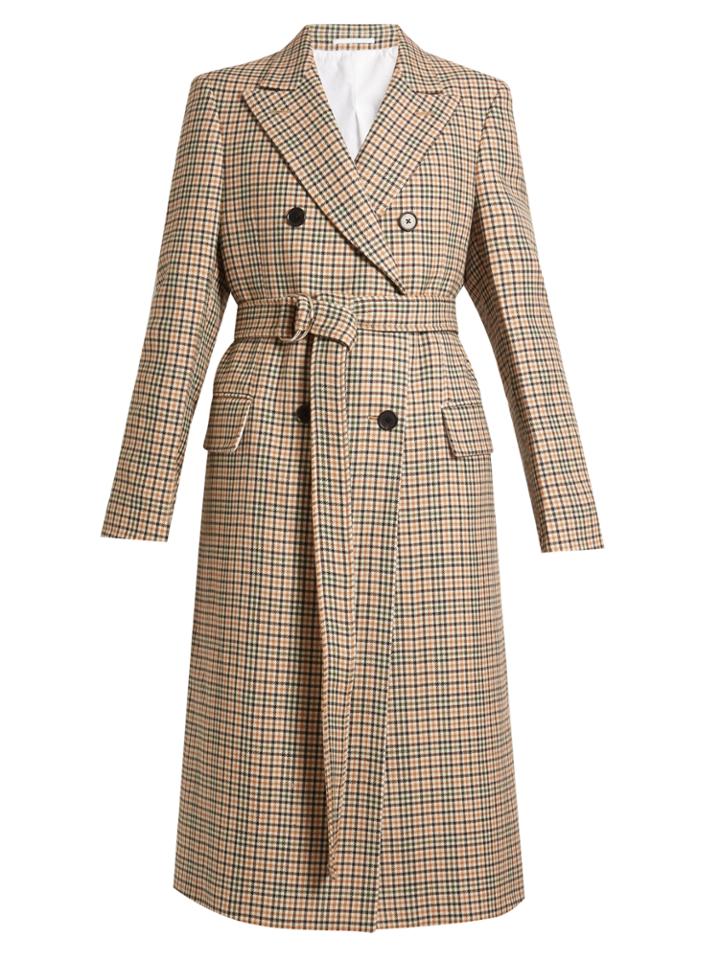 Calvin Klein 205w39nyc Double-breasted Checked Trench Coat