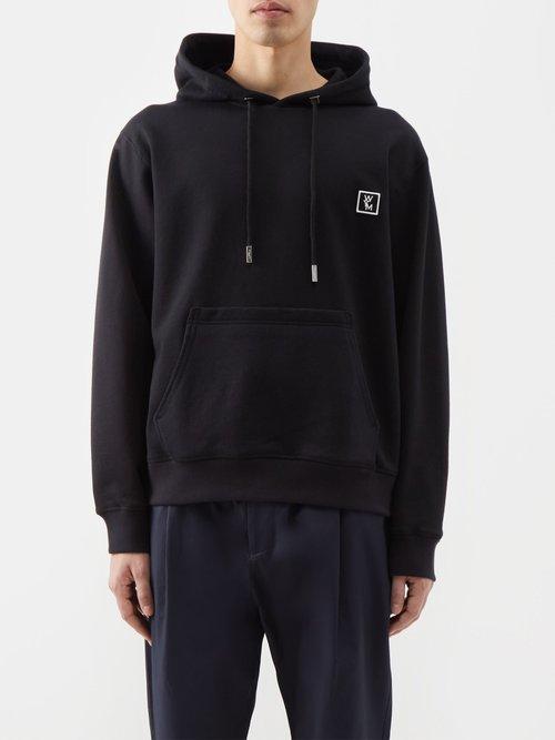 Wooyoungmi - Logo-print Cotton-jersey Hoodie - Mens - Black