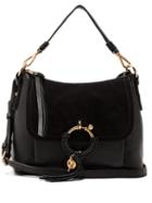 Matchesfashion.com See By Chlo - Joan Suede And Leather Shoulder Bag - Womens - Black