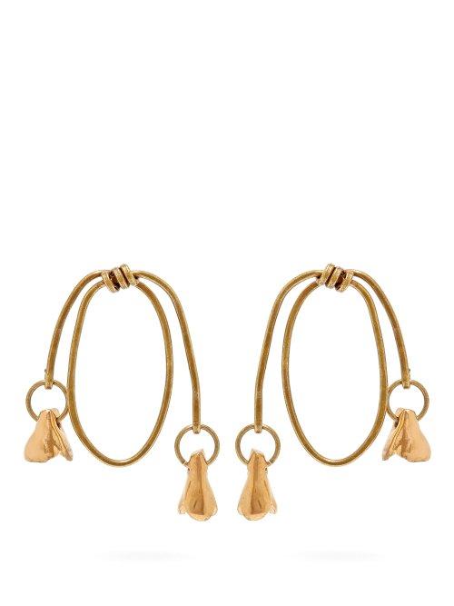 Matchesfashion.com Marni - Twisted Hoop Earrings - Womens - Gold