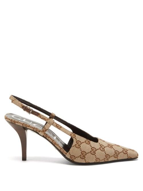 Gucci - Tom Gg-jacquard Sandals - Womens - Beige