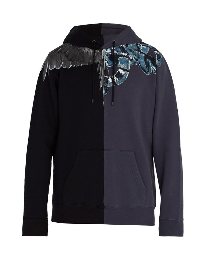 Marcelo Burlon Wing And Snake-print Cotton Sweatshirt