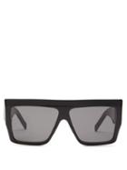 Matchesfashion.com Celine Eyewear - Flat-top Acetate Sunglasses - Womens - Black
