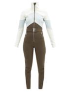 Matchesfashion.com Cordova - Alta Chevron-panelled Soft-shell Ski Suit - Womens - Green White