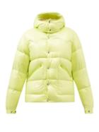 Moncler - Coutard Hooded Quilted Down Coat - Mens - Light Yellow
