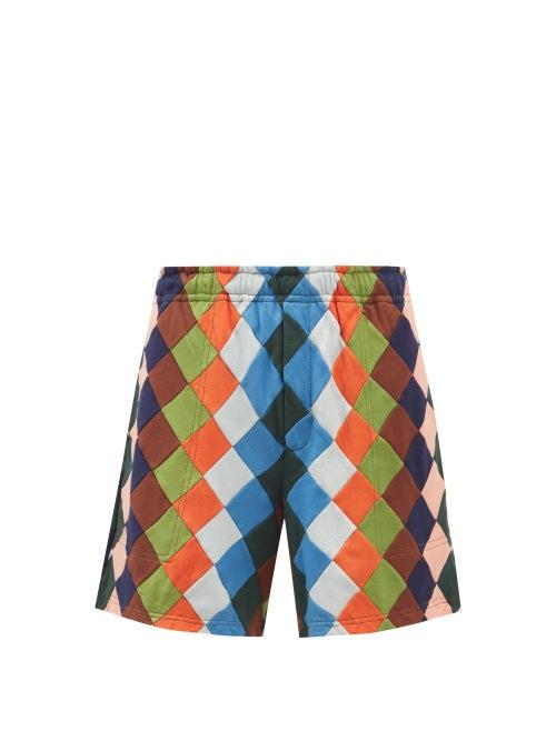 Bode - Patchwork Cotton-jersey Shorts - Mens - Multi