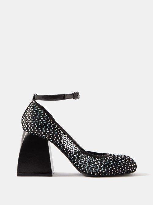 Nodaleto - Bulla Pia 85 Crystal-embellished Mesh Pumps - Womens - Black