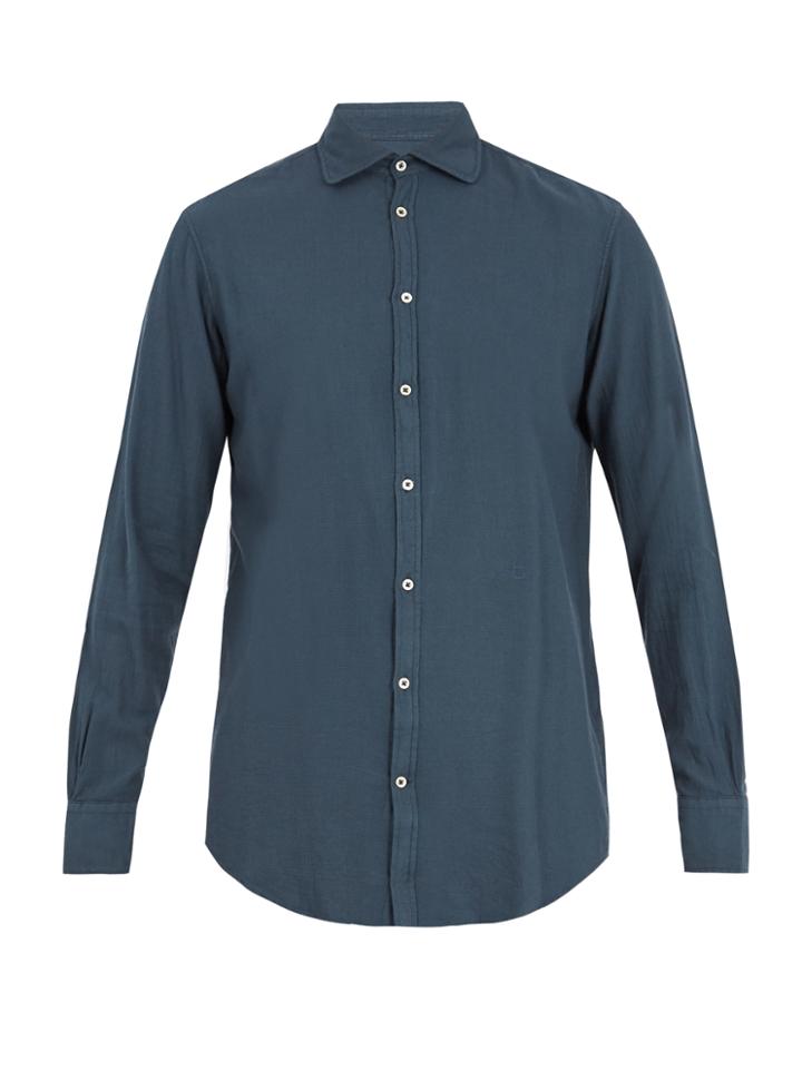 Massimo Alba Cotton And Cashmere-blend Shirt
