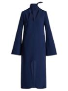 Matchesfashion.com Ellery - Beatification Split Midi Dress - Womens - Navy
