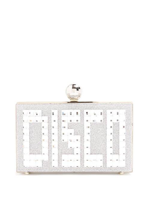 Matchesfashion.com Charlotte Olympia - Disco Pandora Perspex Clutch - Womens - Silver